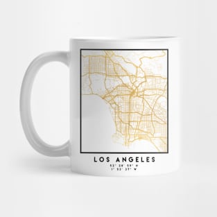 LOS ANGELES CALIFORNIA CITY STREET MAP ART Mug